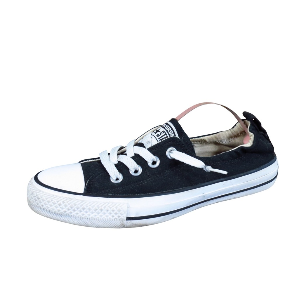 Converse Shoreline Women Slip On Sneaker Size 7 Everyday Travel Black Canvas